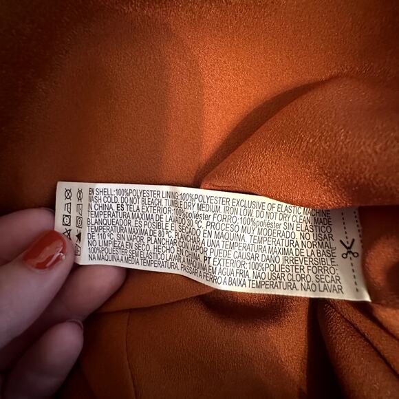 Forever21 Long Sleeve Rust Orange Tiered Maxi Dress - Picture 6 of 6